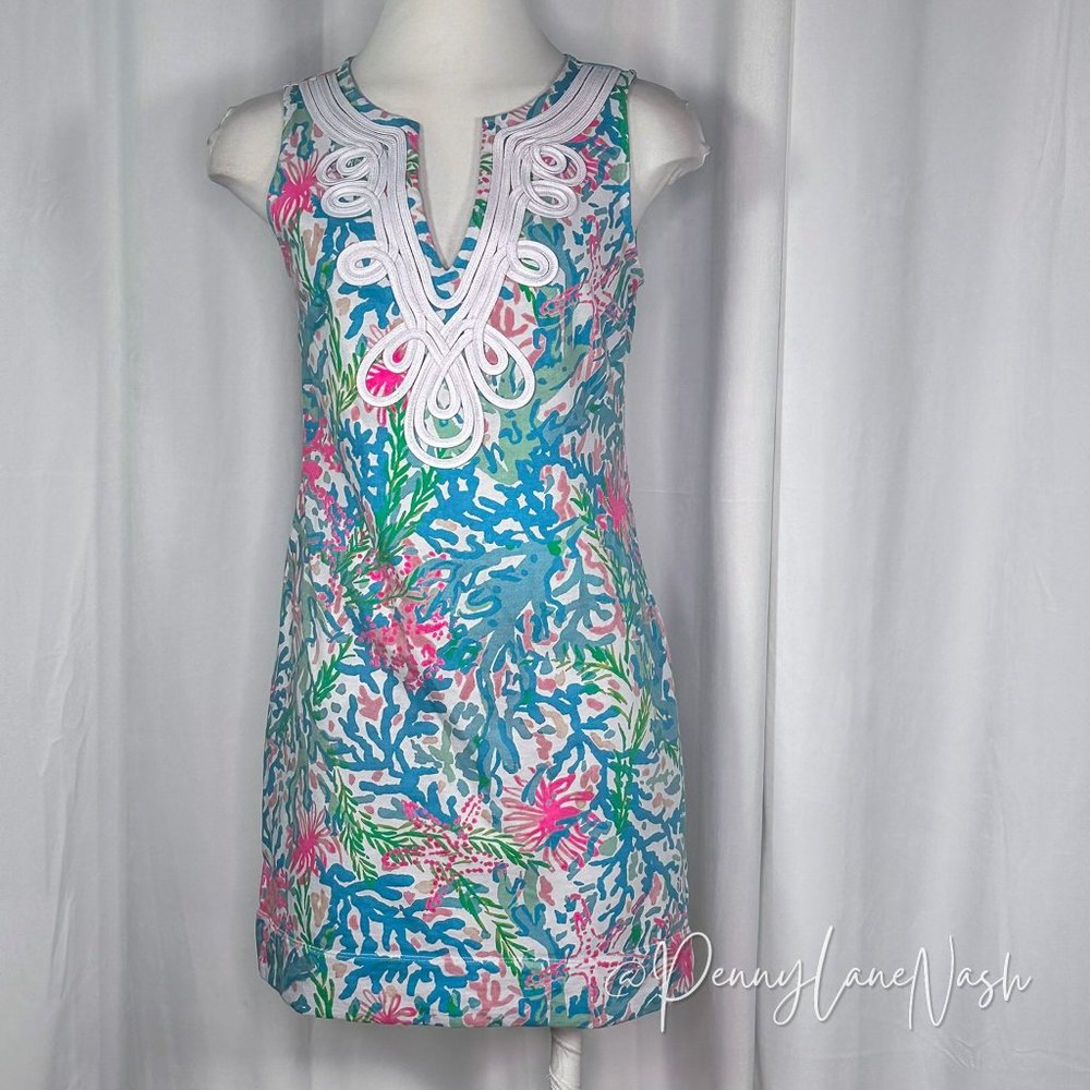 Lilly Pulitzer Harper Shift Dress Multi Coral Bay - Picture 2 of 12